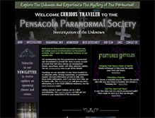 Tablet Screenshot of pensacolaparanormalsociety.com